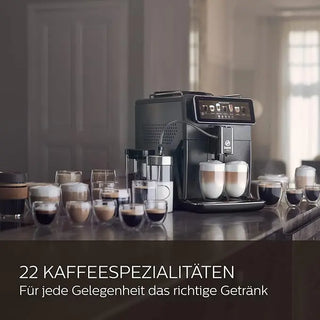 Saeco Xelsis Suprema Kaffeevollautomat – WLAN-Konnektivität, 22 Kaffeespezialitäten, Intuitives 7,8"-Touchdisplay, 8 Benutzerprofile, Keramikmahlwerk (SM8889/00)