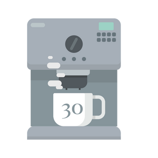 Kaffeemaschine Mieten bis 30 Tassen am Tag