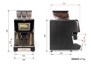 Gaggia professional Kaffeevollautomat La Solare bis 200 Tassen Tagesleistung